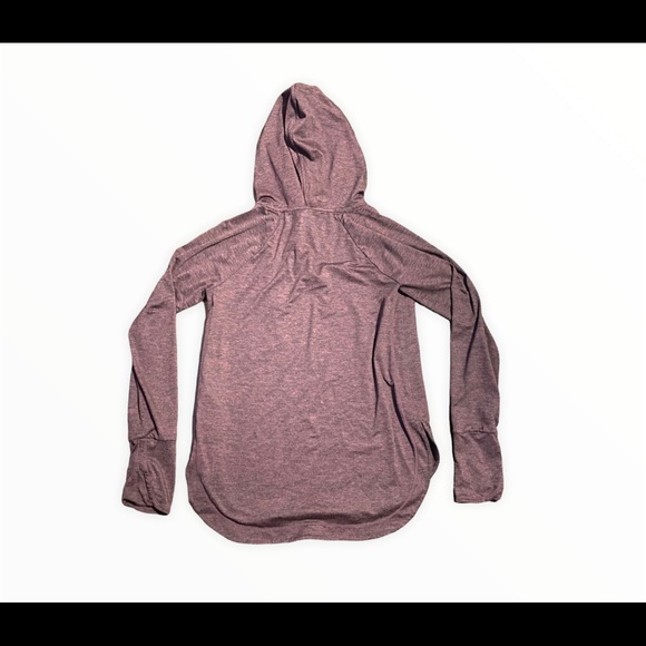 Athleta Maroon Semi Fitted Hoodie Sweatshirt - Picture 2 of 4